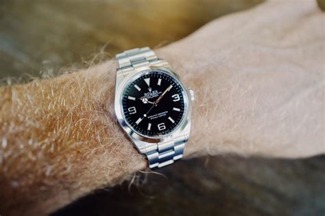 rolex explorer 1 on wrist